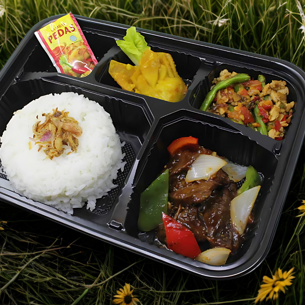 Nasi Box Sapi Lada Hitam